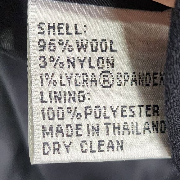 Womens Black Petite Talbots Wool Blend Blazer Jacket Double Button Size 4P - Picture 4 of 8